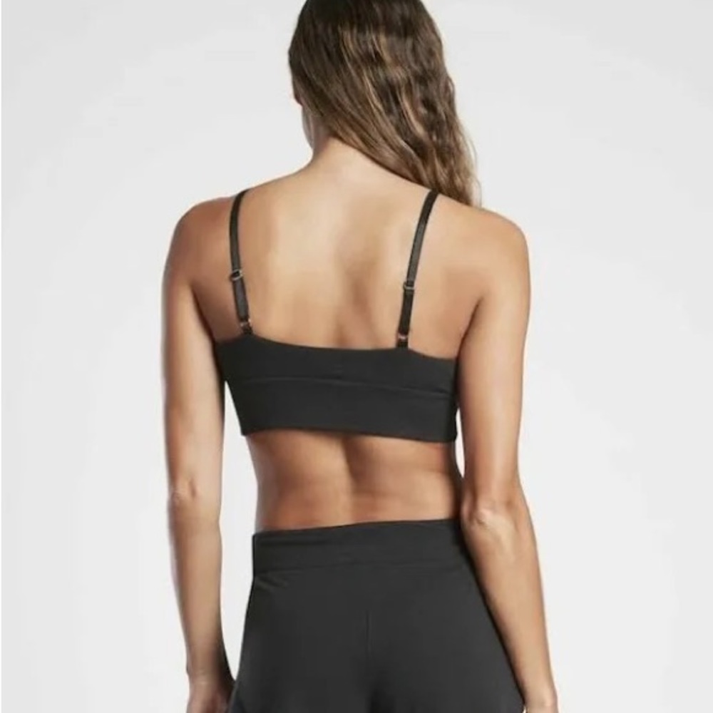Athleta Well Rested Rib Sleep Bra Black - Picture 2 of 11